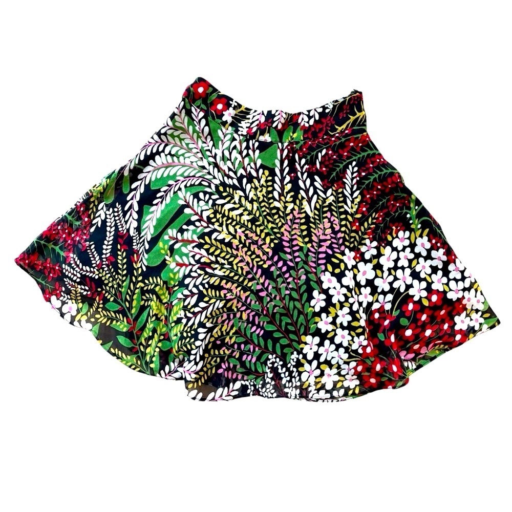 Urban Outfitters Floral Chiffon Mini Skirt Flouncy Sheer Fairy Grunge Multi XS